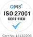 QMS ISO 27001 certified logo